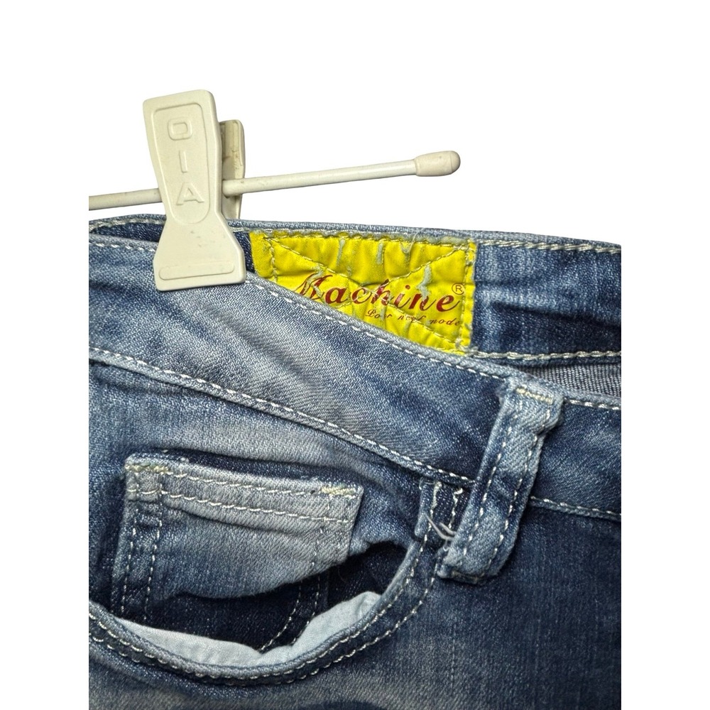 MACHINE Y2K Boutique Distressed Skinny Jeans, Size 0 - Picture 3 of 6